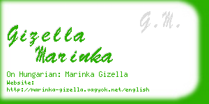 gizella marinka business card